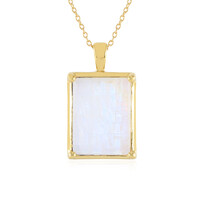 Rainbow Moonstone Silver Necklace