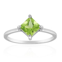 Burmese Peridot Silver Ring