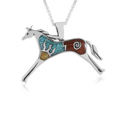 Turquoise Silver Necklace (Desert Chic)