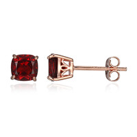 Mozambique Garnet Silver Earrings