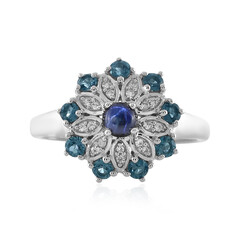 Blue Star Sapphire Silver Ring