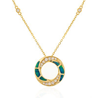 14K Lightning Ridge Black Opal Gold Necklace (CIRARI)