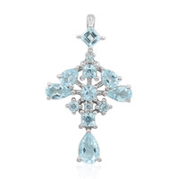 Sky Blue Topaz Silver Pendant