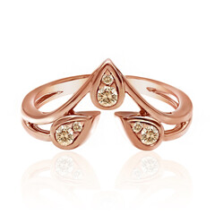 9K SI1 Argyle Rose De France Diamond Gold Ring