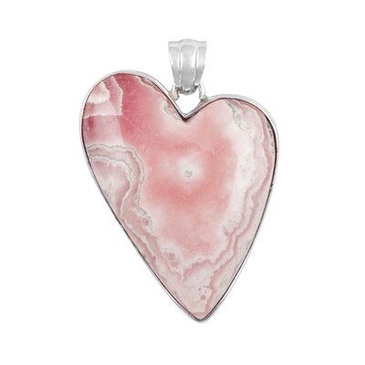 Rhodochrosite Silver Pendant (Bali Barong)