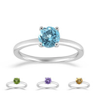Sky Blue Topaz Silver Ring