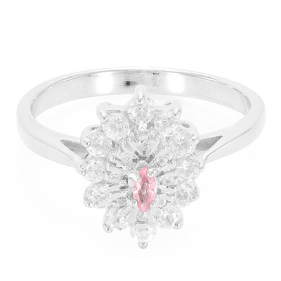 Padparadscha Sapphire Silver Ring