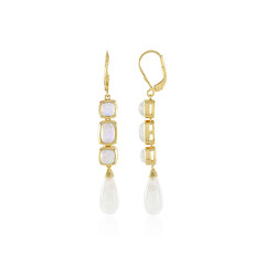 Rainbow Moonstone Silver Earrings (KM by Juwelo)