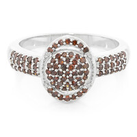 Fancy Diamond Silver Ring