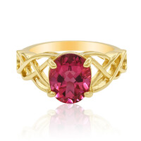 Pink Topaz Silver Ring