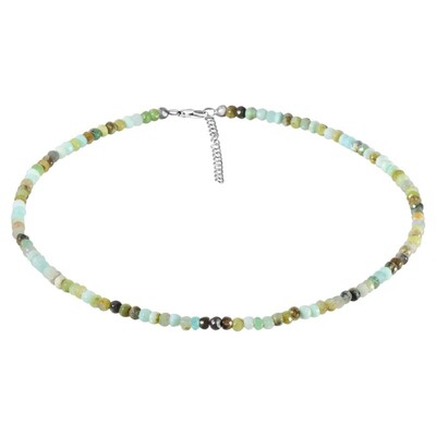 Peruvian Opal Silver Necklace