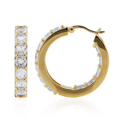 White Topaz Silver Earrings
