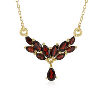 Mozambique Garnet Silver Necklace