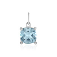 Sky Blue Topaz Silver Pendant
