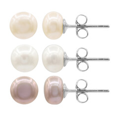 Freshwater pearl Silver Earrings (TPC)