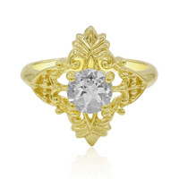 White Topaz Silver Ring