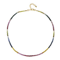 Fancy Sapphire Silver Necklace