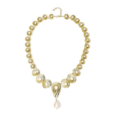 9K Freshwater pearl Gold Necklace (Ornaments by de Melo)