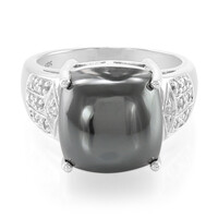 Black Hematite Silver Ring