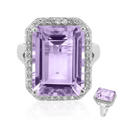 Rose de France Amethyst Silver Ring