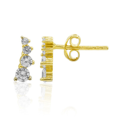 White Topaz Silver Earrings