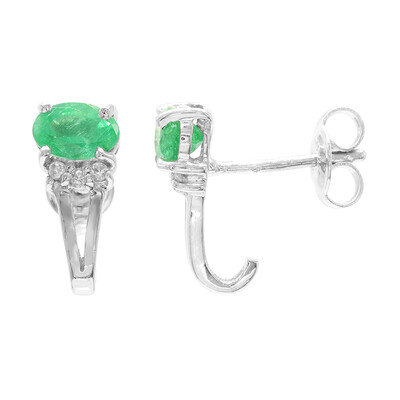 Bahia Emerald Silver Earrings