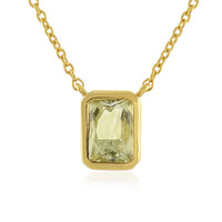 Canary Kunzite Silver Necklace