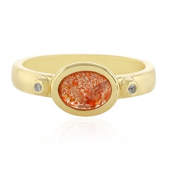 Sunstone Silver Ring