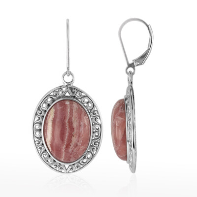 Rhodochrosite Silver Earrings (Art of Nature)