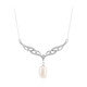 White Freshwater Pearl Silver Necklace