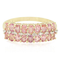 10K Unheated Padparadscha Sapphire Gold Ring