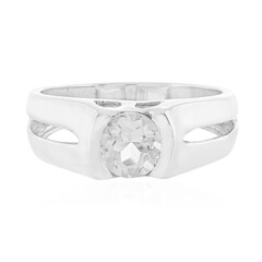 White Quartz Silver Ring
