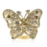 14K SI2 Fancy Diamond Gold Ring (CIRARI)