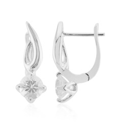 Herkimer Diamond Quartz Silver Earrings (Pallanova)
