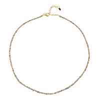 Champagne Diamond Silver Necklace
