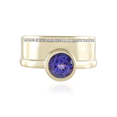 9K AAA Tanzanite Gold Ring (de Melo)