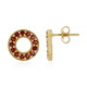 Tanzanian Ruby Silver Earrings (Adela Silber)
