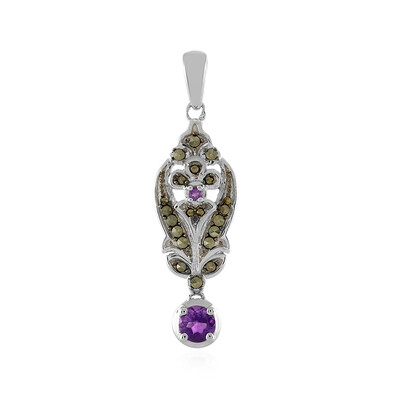 Zambian Amethyst Silver Pendant