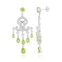 Burmese Peridot Silver Earrings