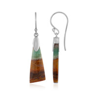 Gem Silica Silver Earrings (Bali Barong)