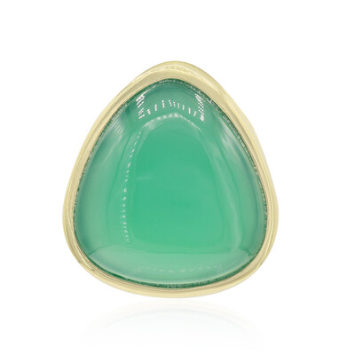Green Chalcedony Silver Pendant (MONOSONO COLLECTION)