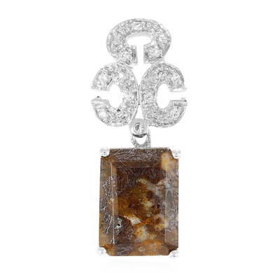 Dinosaur Bone Silver Pendant