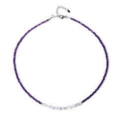 Amethyst Silver Necklace