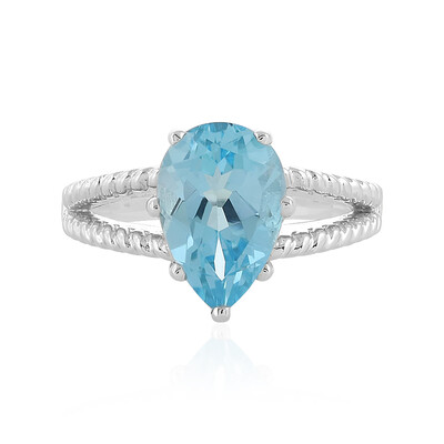 Sky Blue Topaz Silver Ring