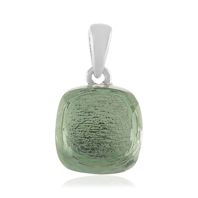 Green Amethyst Silver Pendant