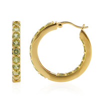 Burmese Peridot Silver Earrings