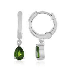 Russian Diopside Silver Earrings