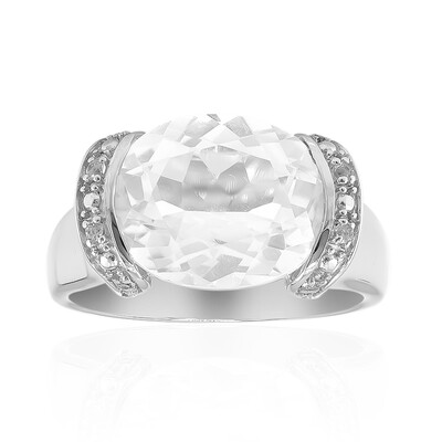 Tibetan Quartz Silver Ring