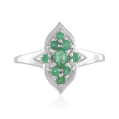 Zambian Emerald Silver Ring