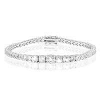 White Topaz Silver Bracelet